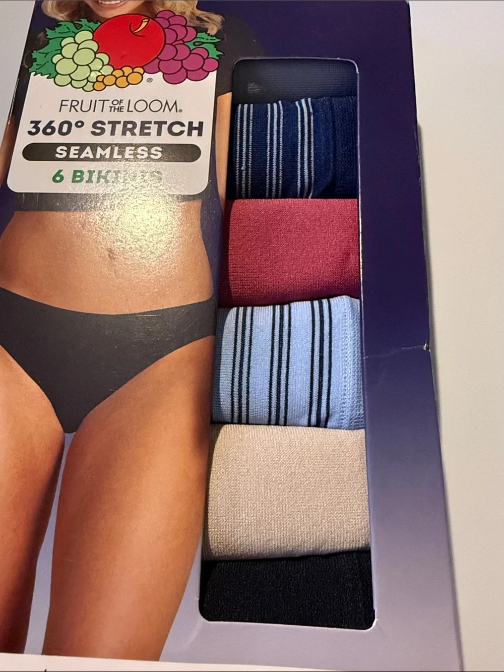 Fruit of the Loom 360 Stretch Seamless 6 pack Women’s Bikinis Pack